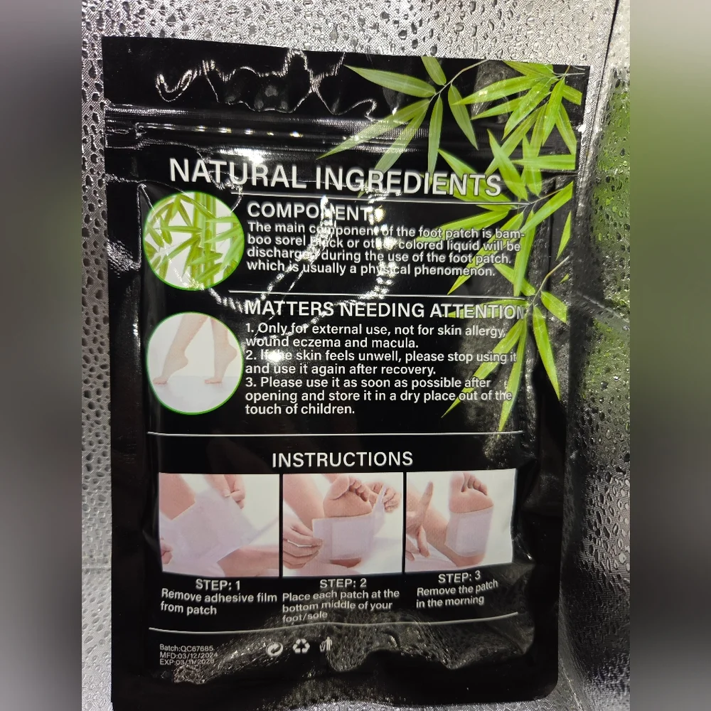 Foot Patch, Deep Cleansing Foot Patch - Black and Green
